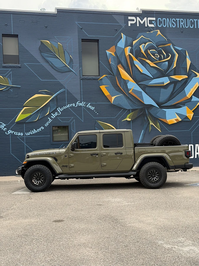 2026 Jeep Gladiator with Matte Gunmetal with Matte Black Ring Lock Off-Road Trail Rims