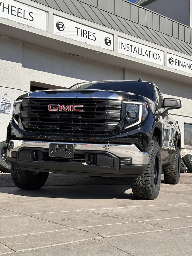 2025 GMC Sierra 1500 with Black Lock Off-Road Yosemite Rims