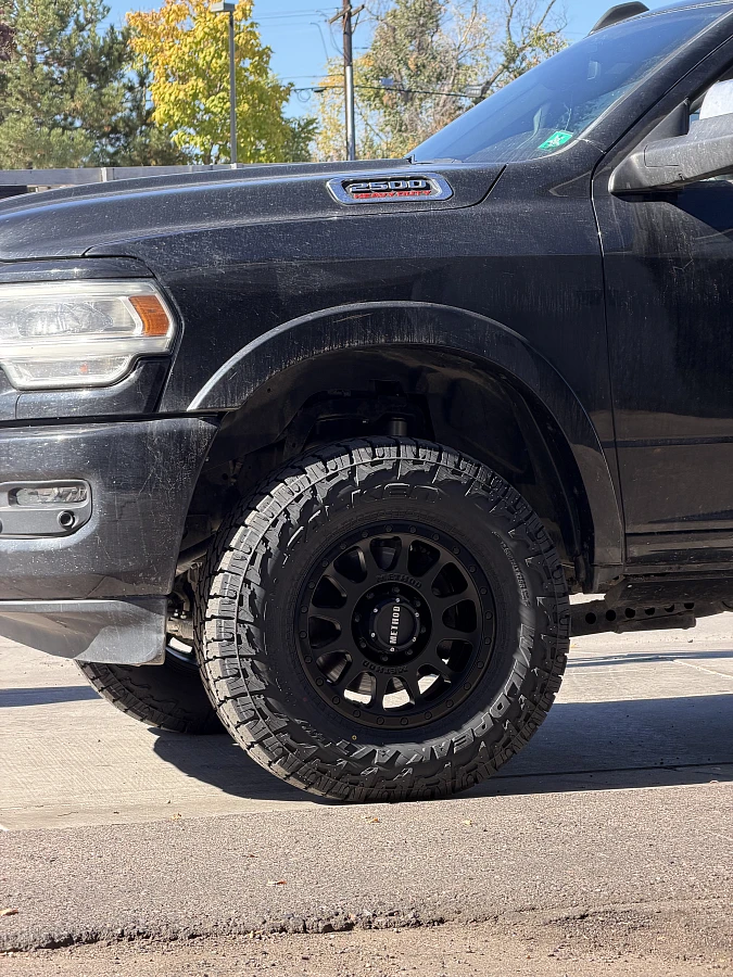 Method MR305 Double Black Aftermarket Wheel on 2024 RAM 2500