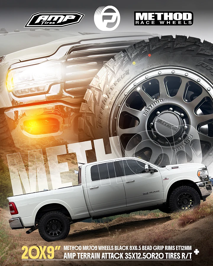 Method MR709 Black on 2025 RAM 3500