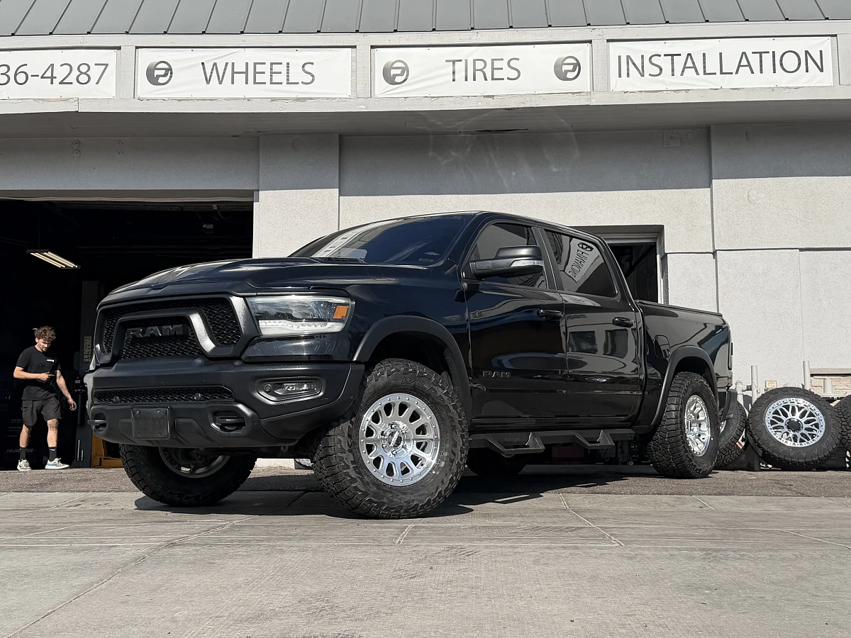 2019 RAM 1500 with Method MR709 Polished Silver Wheels