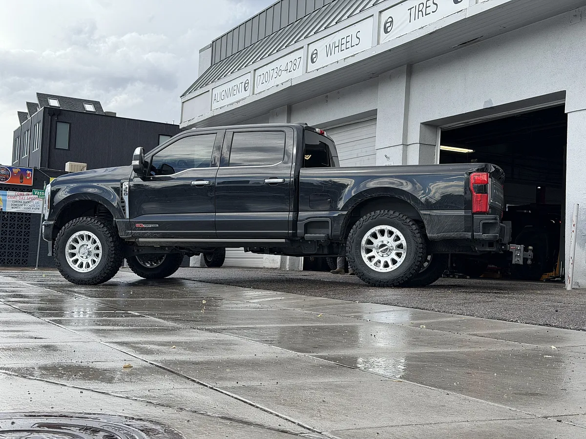 2024 Ford F-350 with Method MR709 Polished Silver Rims