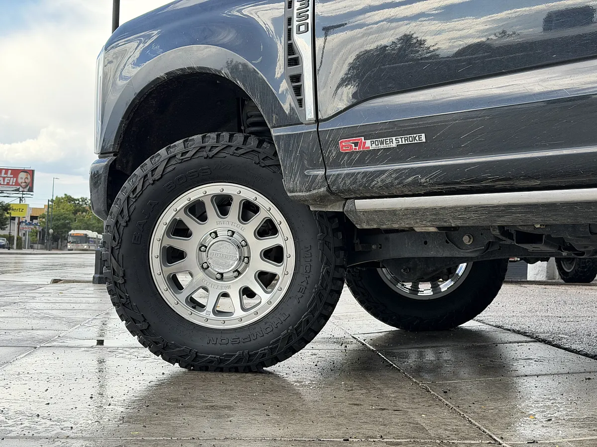 2024 Ford F-350 with Method MR709 Polished Silver Wheels