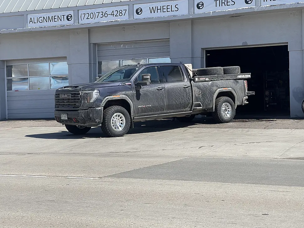 2025 GMC Sierra 3500HD with Method MR709 Polished Silver Rims