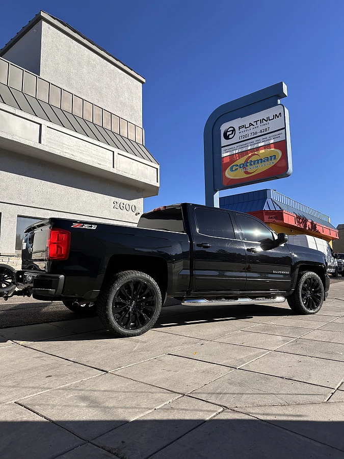 Replica Wheels 22" Denali 1107 Black on 2016 Chevrolet Silverado 1500