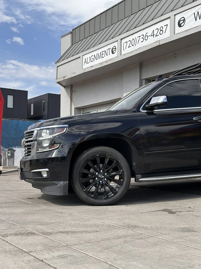 2020 Chevrolet Tahoe with Replica Wheels 22" Denali 1107 Black Rims