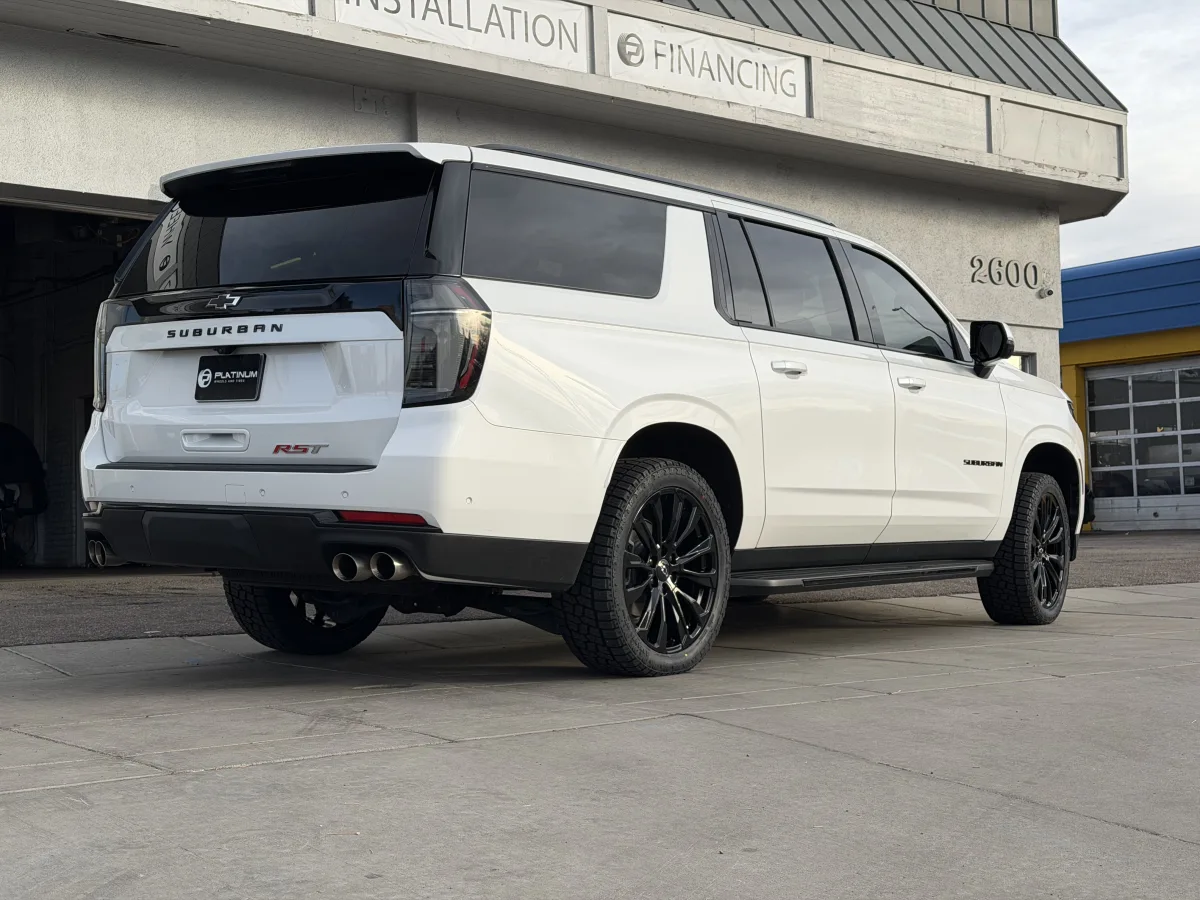 2024 Chevrolet Suburban with Replica Wheels 22" Denali 1107 Black Rims