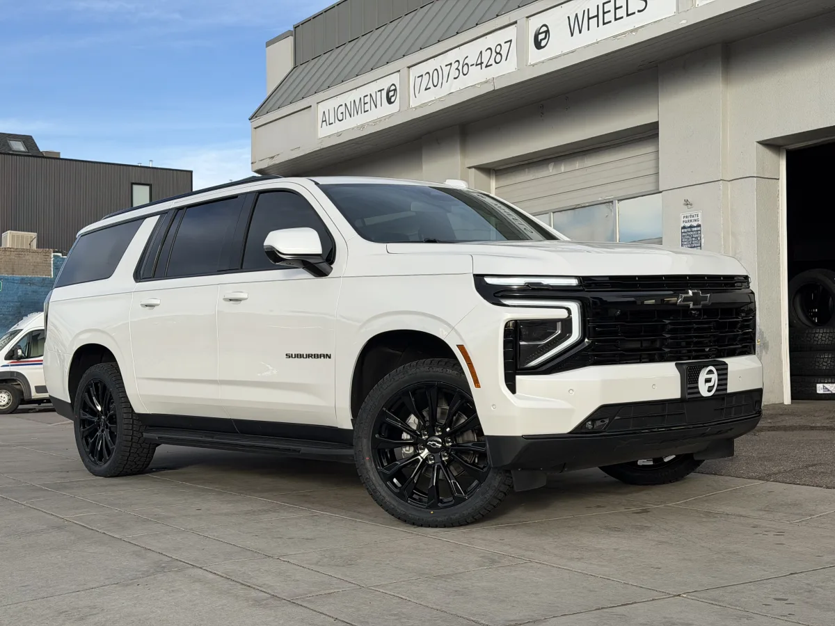 2024 Chevrolet Suburban Rolling on Replica Wheels 22" Denali 1107 Black