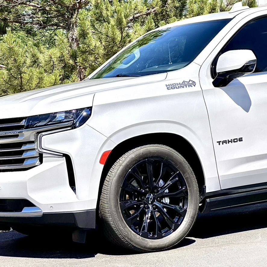 2024 Chevrolet Tahoe with Replica Wheels 22" Denali 1107 Black Wheels