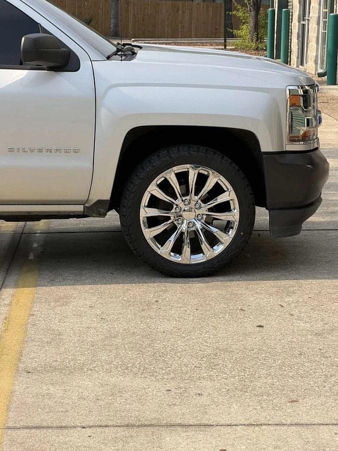 Chrome Replica Wheels 22" Denali 1107 on 2016 Chevrolet Silverado 1500
