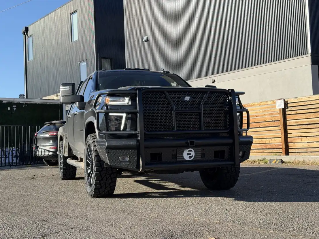 2024 Chevrolet Silverado 3500HD with Replica Wheels 22" High Country 8x180mm Style 1140 Black and Milled Wheels