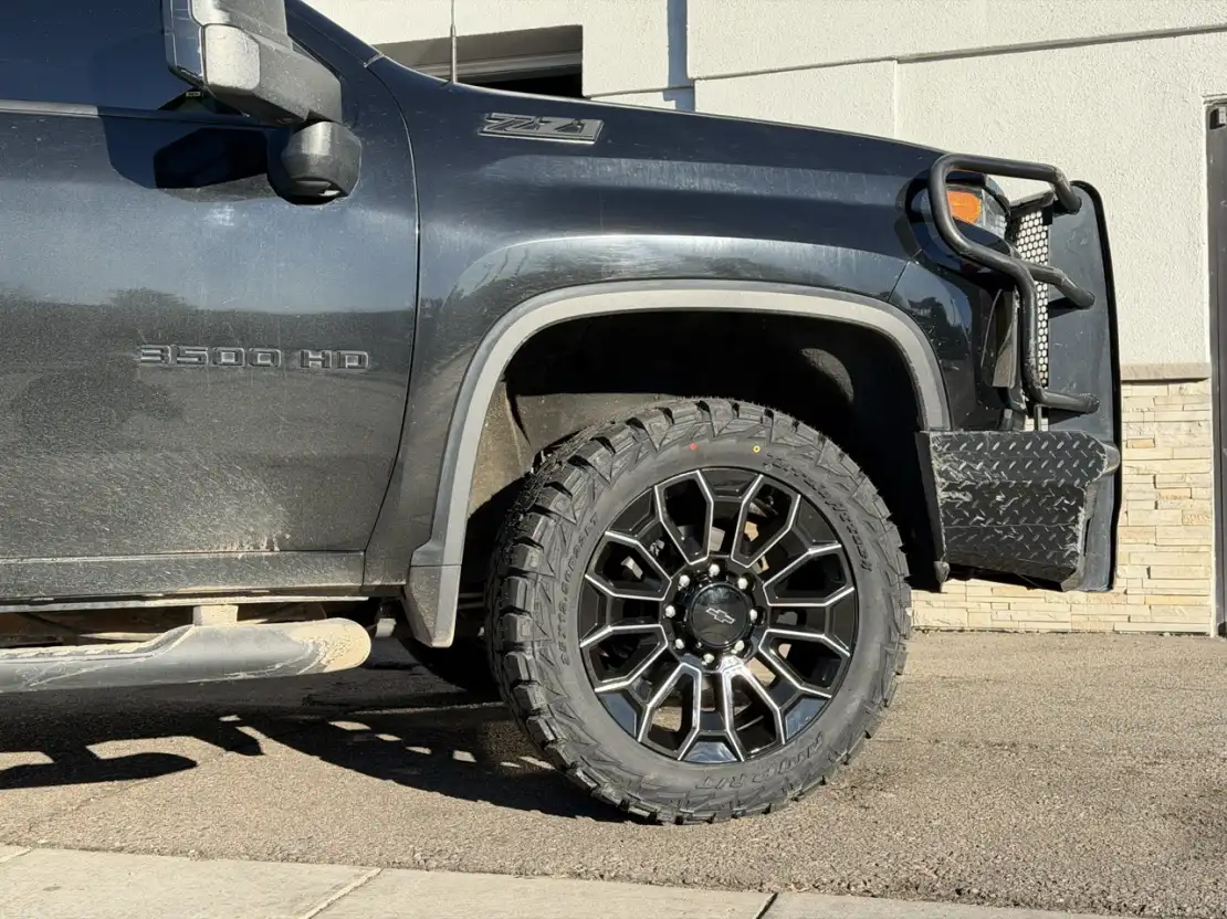 2024 Chevrolet Silverado 3500HD Rolling on Replica Wheels 22" High Country 8x180mm Style 1140 Black and Milled