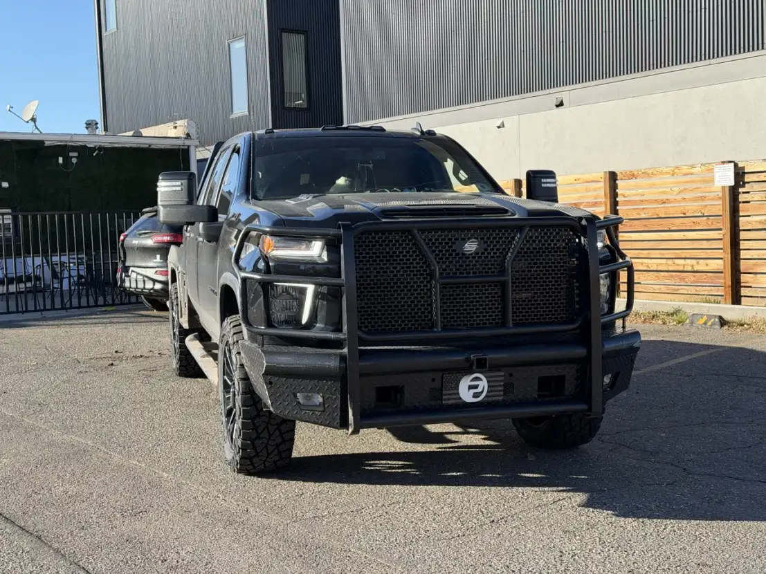 Replica Wheels 22" High Country 8x180mm Style 1140 Black and Milled Rim on 2024 Chevrolet Silverado 3500HD