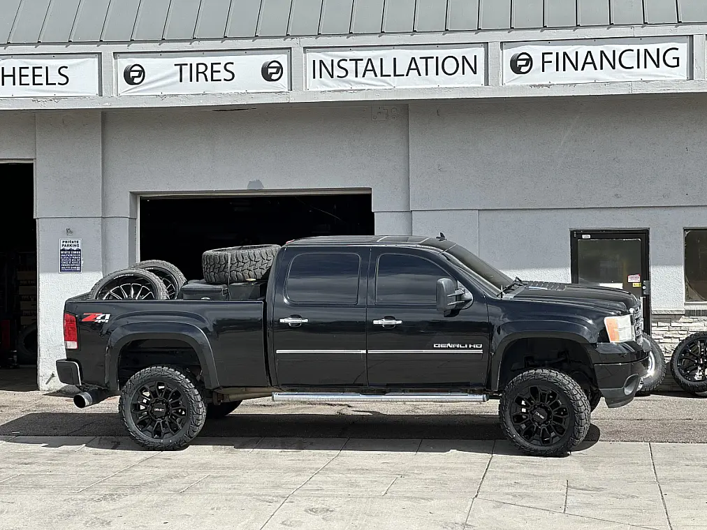 Replica Wheels 22" High Country 8x180mm Style 1140 Black on 2010 GMC Sierra 2500HD
