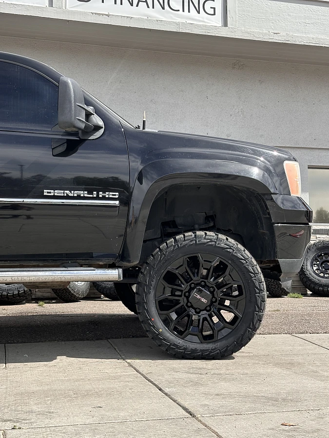 Replica Wheels 22" High Country 8x180mm Style 1140 Black Rim on 2010 GMC Sierra 2500HD