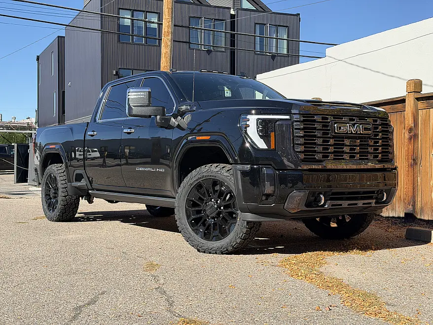 Replica Wheels 22" High Country 8x180mm Style 1140 Black Aftermarket Wheel on 2025 GMC Sierra 2500HD