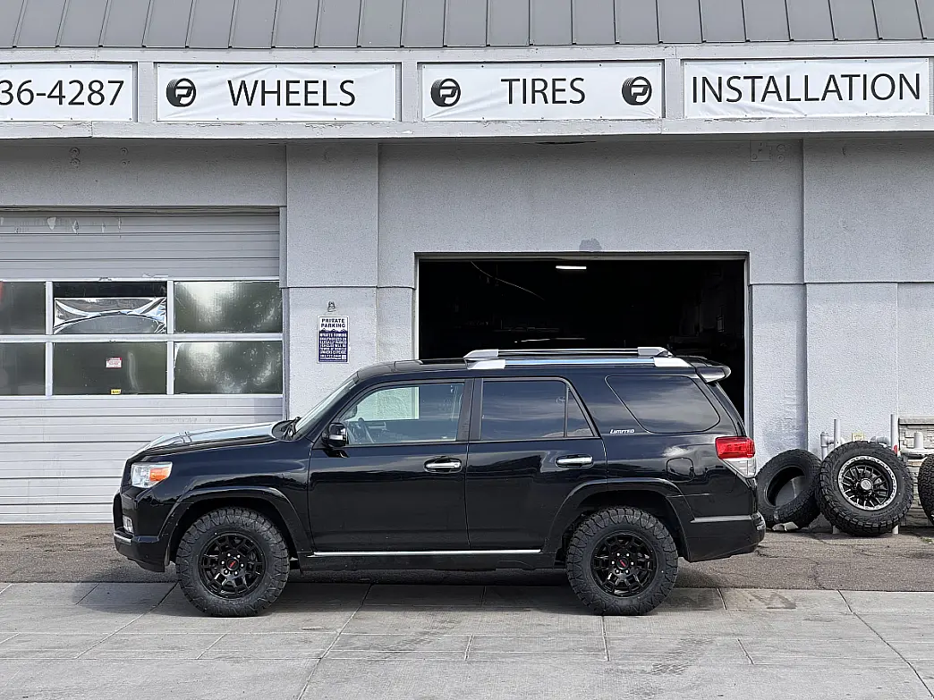 2017 Toyota 4Runner Fitted with Black Replica Wheels 17" TRD Pro 302 Rims