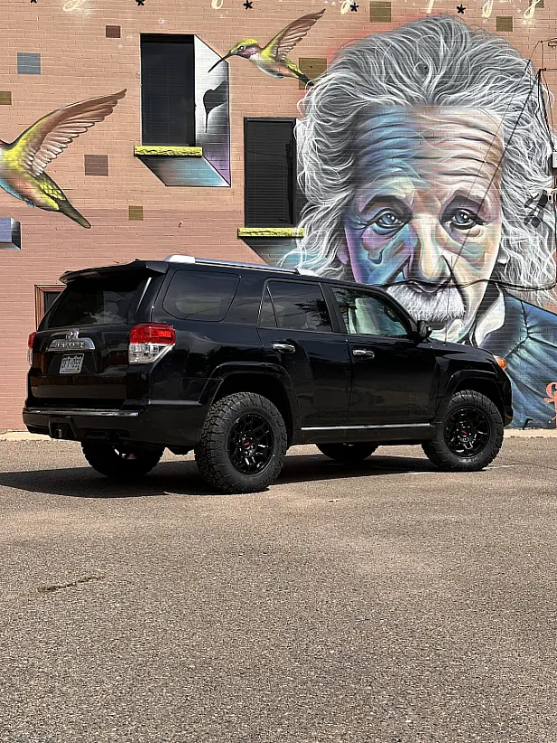 Black Replica Wheels 17" TRD Pro 302 Rim on 2017 Toyota 4Runner
