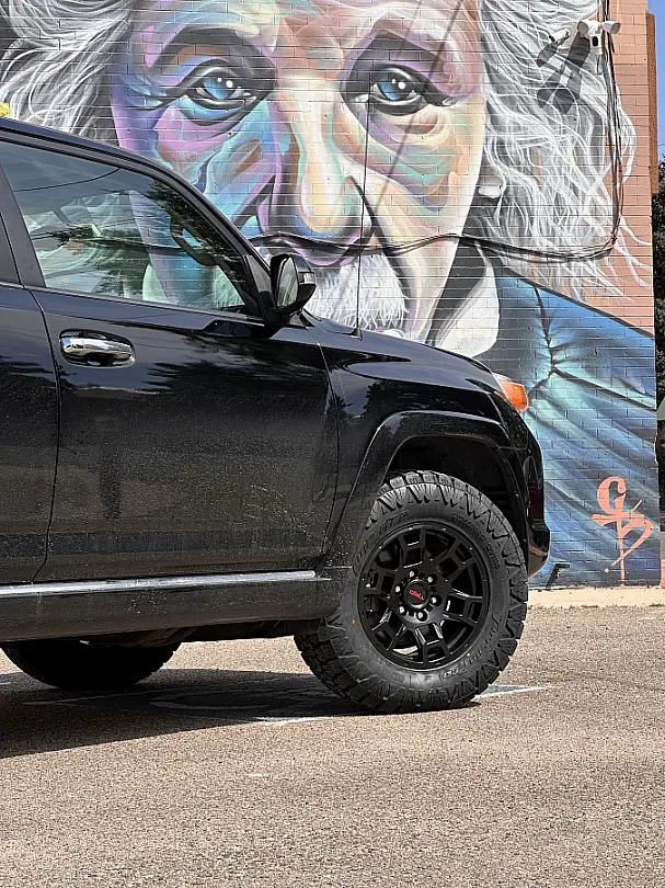 2017 Toyota 4Runner Replica Wheels 17" TRD Pro 302 Black Custom Wheels