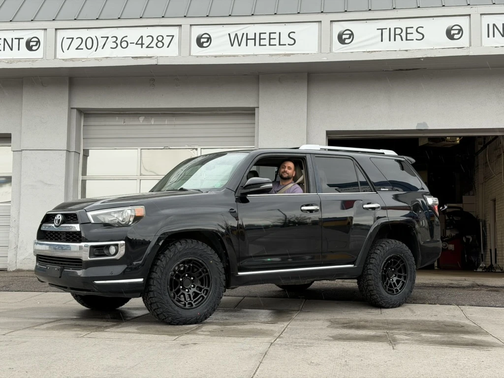 Black Replica Wheels 17" TRD Pro 302 on 2018 Toyota 4Runner