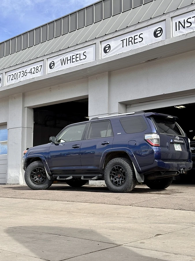 Replica Wheels 17" TRD Pro 302 Black Rim on 2020 Toyota 4Runner