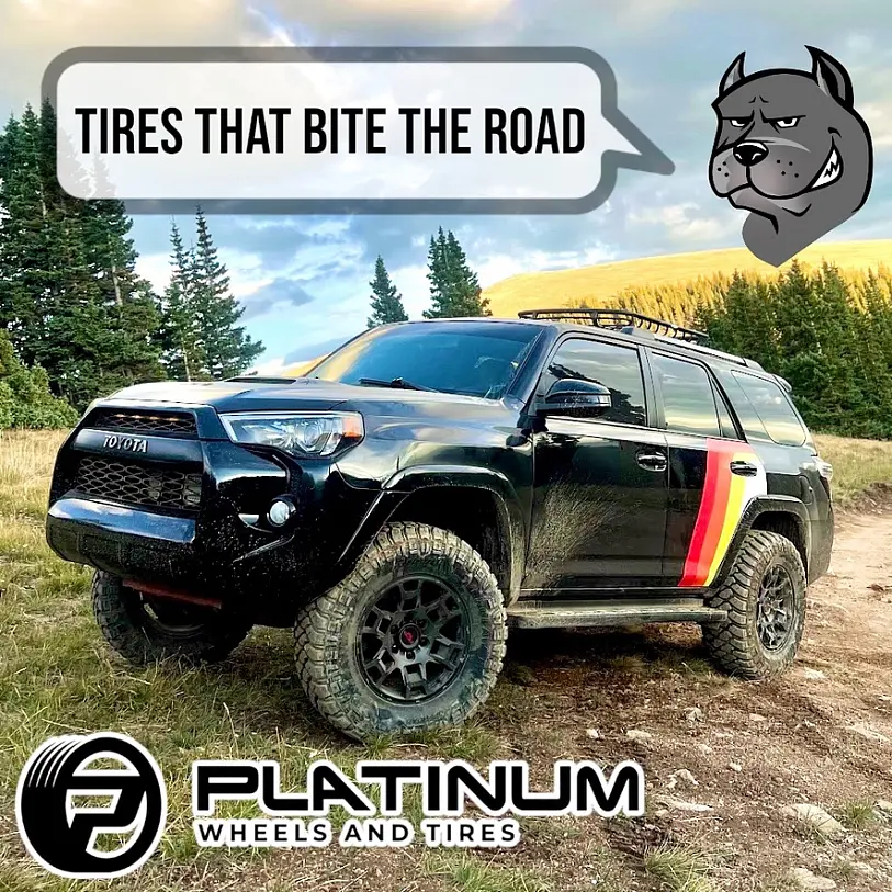 Black Replica Wheels 17" TRD Pro 302 on 2021 Toyota 4Runner