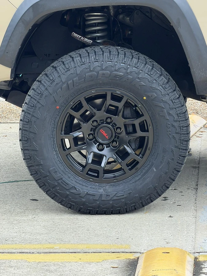 Replica Wheels 17" TRD Pro 302 Black Rim on 2021 Toyota Tacoma
