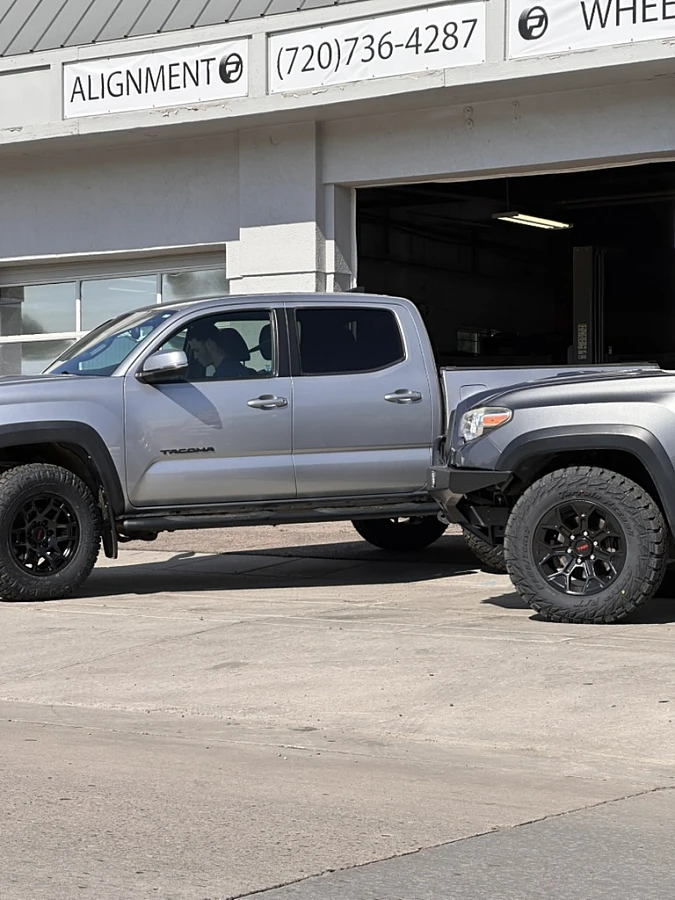 Black Replica Wheels 17" TRD Pro 302 on 2023 Toyota Tacoma