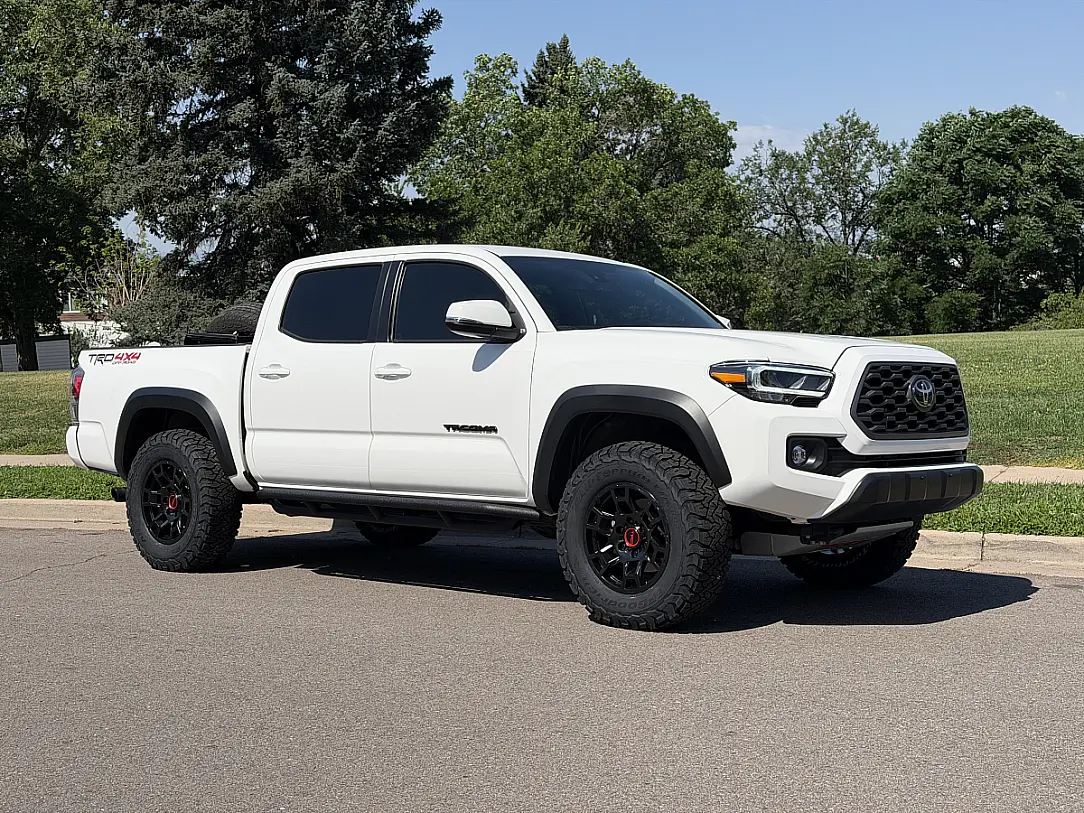 Replica Wheels 17" TRD Pro 302 Black Aftermarket Wheel on 2023 Toyota Tacoma
