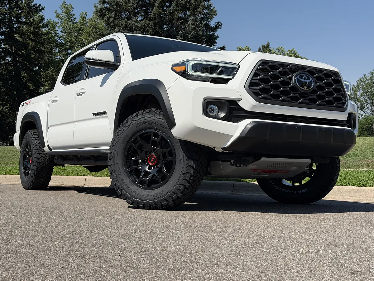 Replica Wheels Black Rims on 2023 Toyota Tacoma