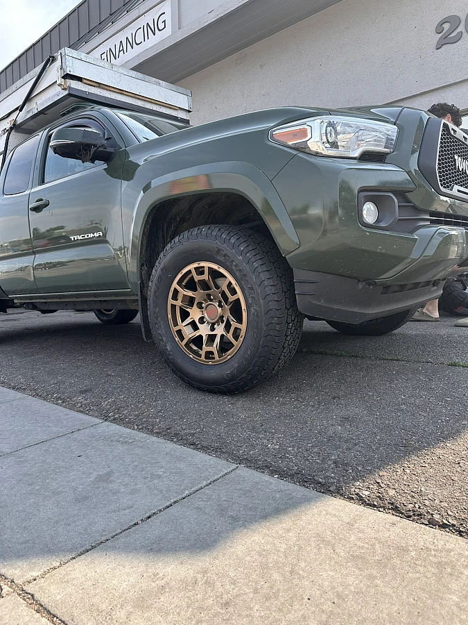 Bronze Replica Wheels 17" TRD Pro 302 on 2023 Toyota Tacoma