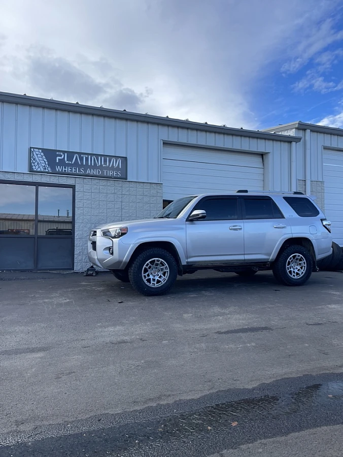 Silver Replica Wheels 17" TRD Pro 302 on 2022 Toyota 4Runner
