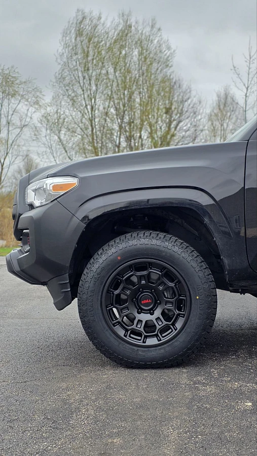 2022 Toyota Tacoma with Replica Wheels 17" TRD Pro 303 Black Wheels