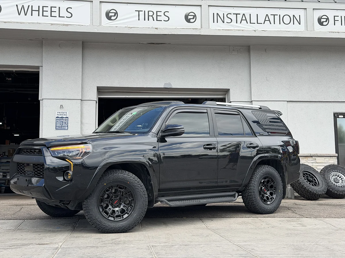Black Replica Wheels 17" TRD Pro 303 on 2023 Toyota 4Runner