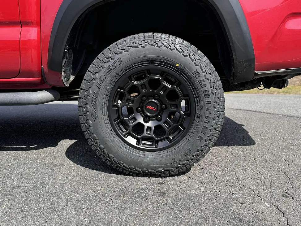 Black Replica Wheels 17" TRD Pro 303 on 2024 Toyota Tacoma