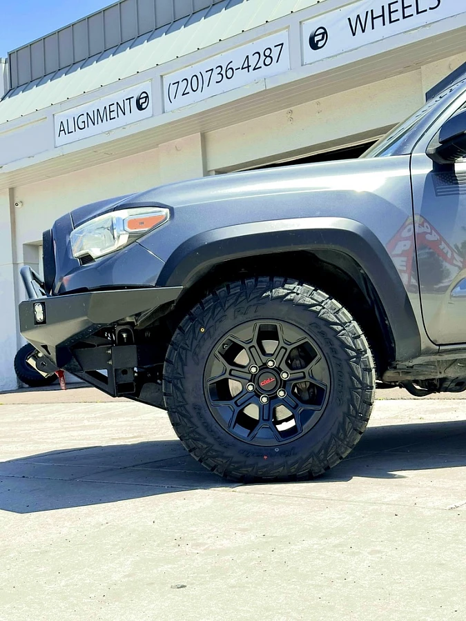 Black Replica Wheels 17" TRD Pro 308 on 2022 Toyota Tacoma