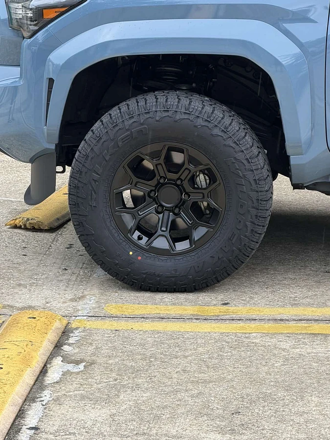 Black Replica Wheels 17" TRD Pro 308 on 2025 Toyota Tacoma