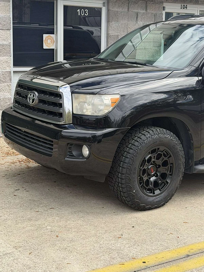 Replica Wheels 18" TRD Pro 303 Black Rim on 2012 Toyota Sequoia