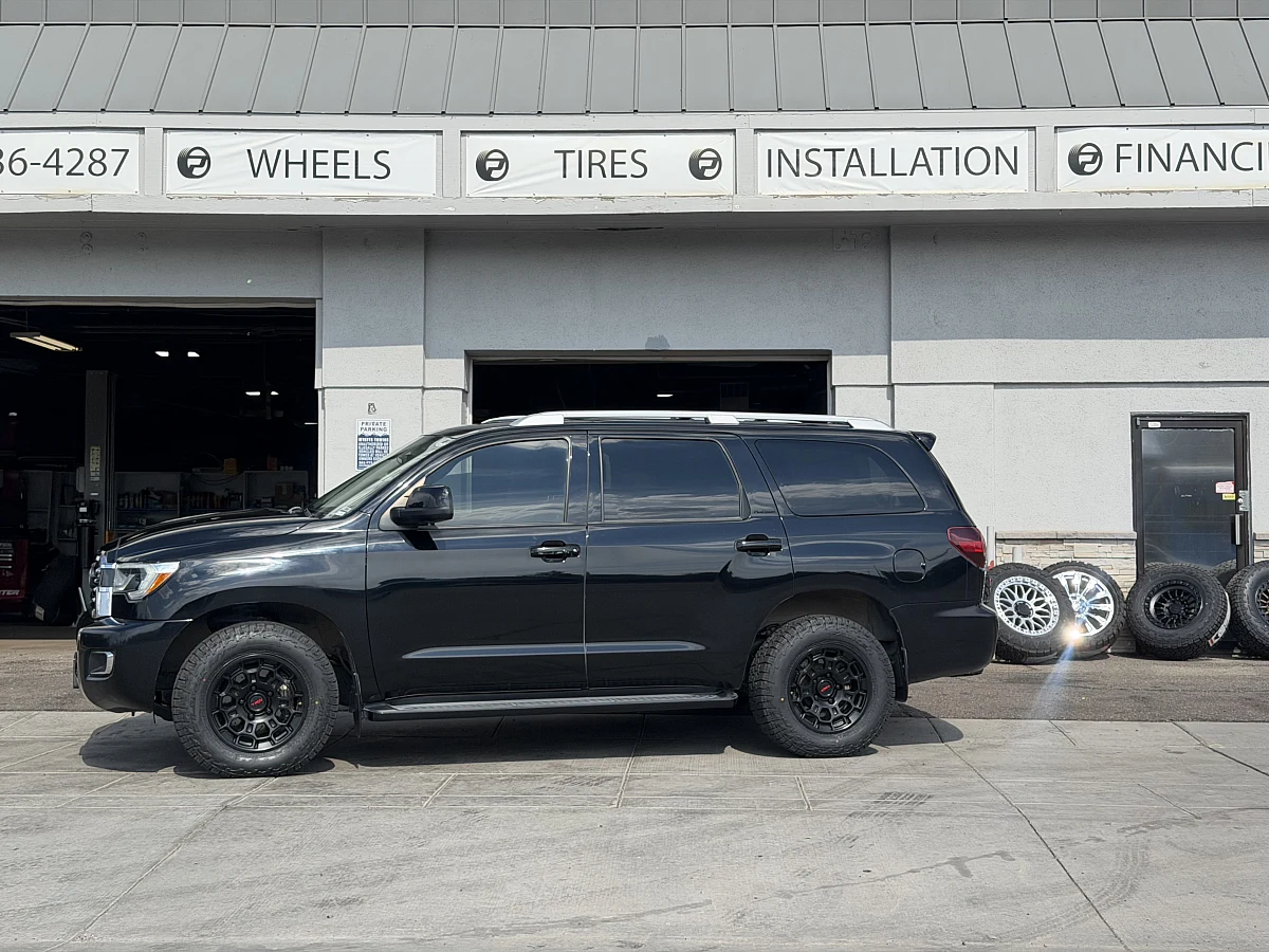 Replica Wheels 18" TRD Pro 303 Black Aftermarket Wheel on 2020 Toyota Sequoia