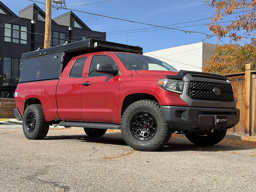 2021 Toyota Tundra Fitted with Black Replica Wheels 18" TRD Pro 303 Rims