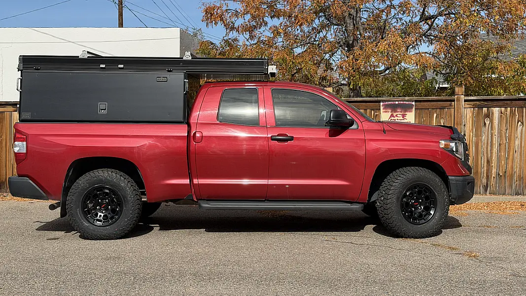 Replica Wheels Black Rims on 2021 Toyota Tundra