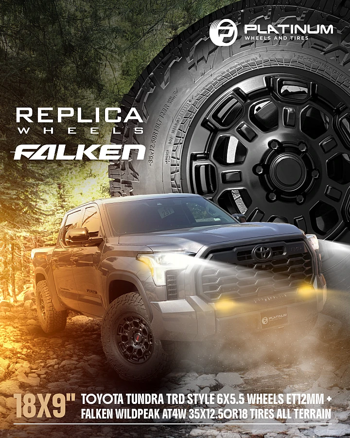 Replica Wheels 18" TRD Pro 303 Black on 2026 Toyota Tundra