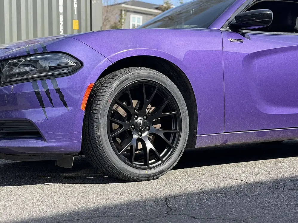 Replica Wheels 20" SRT Hellcat 1134 Black on 2023 Dodge Charger