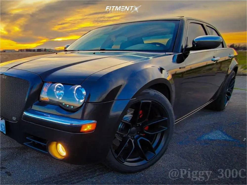 Replica Wheels 20" SRT Widebody 1133 Black on 2010 Chrysler 300