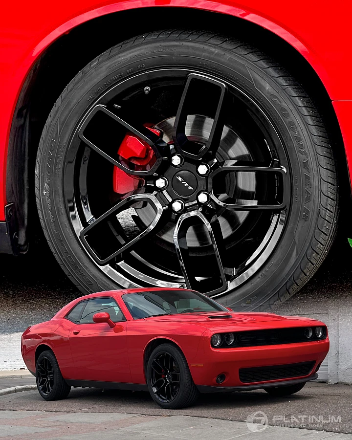 Black Replica Wheels 20" SRT Widebody 1133 on 2022 Dodge Challenger