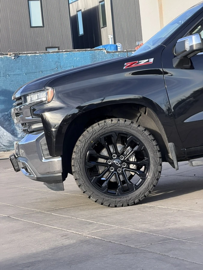 2026 Chevrolet Silverado 1500 with Replica Wheels 22" AT4 Style 1102 Black Rims