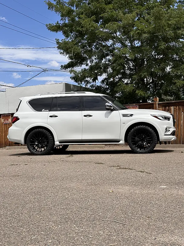 2020 Infiniti QX80 with Replica Wheels 22" Escalade V 4483 Gloss Black Rims