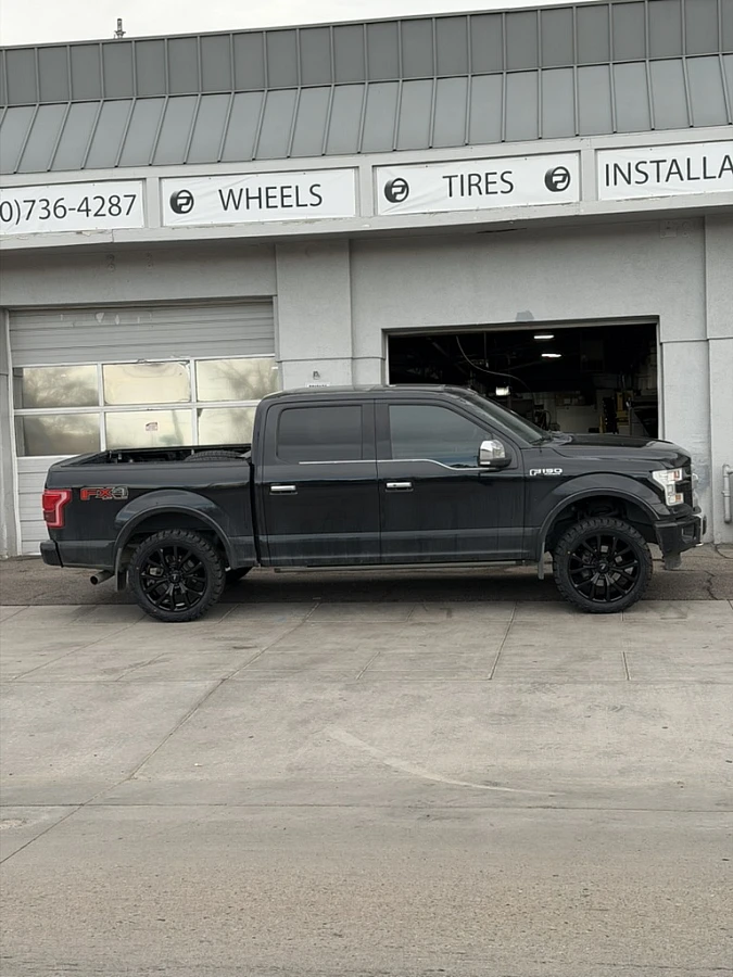2017 Ford F-150 with Replica Wheels 22" Ford F150 Platinum 1125 Black Rims