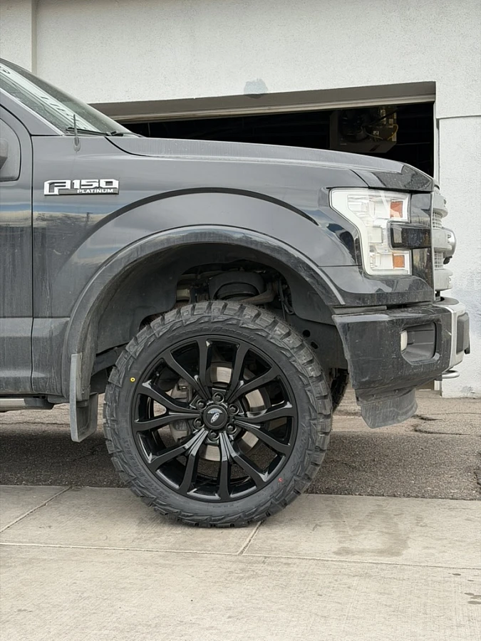 2017 Ford F-150 Replica Wheels 22" Ford F150 Platinum 1125 Black Wheel