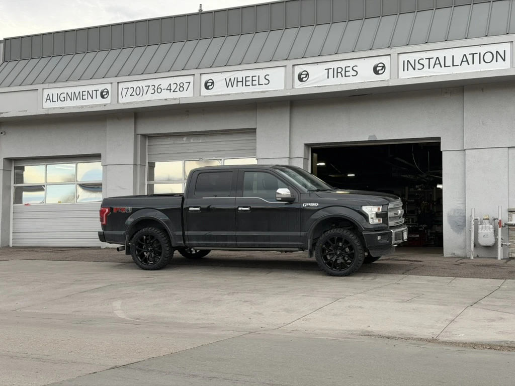 Replica Wheels 22" Ford F150 Platinum 1125 Black on 2017 Ford F-150